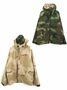 古着 ウッドランド カモ × デザート カモ 迷彩 リバーシブル GORE-TEX ゴア パーカー L 古着