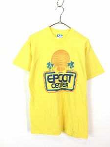 古着 80s USA製 Disney ディズニー パーク 「EPCOT CENTER」 BIG プリント Tシャツ L 古着