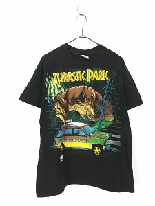 古着 80s USA製 JURASSIC PARK ジュラシックパーク 恐竜 ムービー Tシャツ L 古着