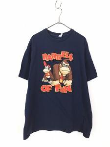 古着 00s Nintendo 任天堂 DONKEY KONG ドンキーコング ディディーコング ゲーム キャラクター Tシャツ XL 古着