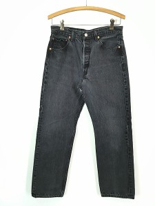 古着 90s Canada製 Levis 501 ブラック デニム パンツ ジーンズストレート W31 L29 古着