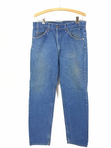 古着 80s USA製 Levi's 505-0215 ブルー デニム パンツ ジーンズ スリム W33 L32 古着