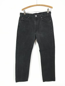 古着 90s USA製 Levi's 505-4159 ブラック デニム パンツ ジーンズ スリム W33 L29 古着