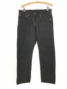 古着 90s USA製 Levi's 505-0260 ブラック デニム パンツ ジーンズ スリム W33 L30 古着