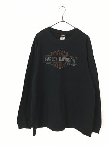 古着 10s USA製 HARLEY DAVIDSON ハニカム サーマル シャツ XL 古着