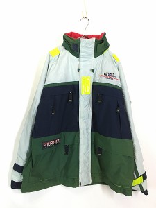 古着 90s TOMMY HILFIGER 045/88 リフレクター セーリング ギア ジャケット パーカー L 古着