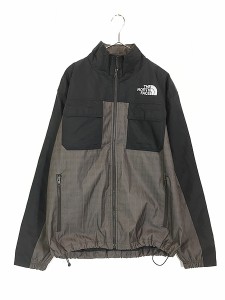 古着 TNF The North Face 光沢 バイカラー ヘリンボーン 4ポケット ジャケット 茶×黒 L 古着