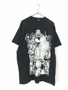 古着 90s USA製 MARVEL X-MEN アメコミ ヒーロー Tシャツ レアパターン!! XL 古着