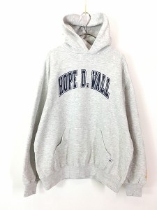 古着 90s USA製 HOPE D. WALL 前V スウェット パーカー XL 古着