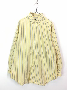 古着 90s Ralph Lauren 「CLASSIC FIT」 マルチ ストライプ BD シャツ 16 1/2 古着