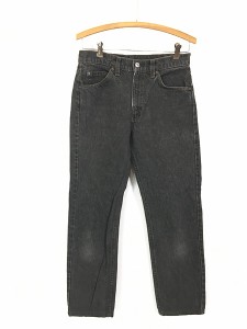 古着 80s USA製 Levi's 505-0259 先染め ブラック デニム パンツ ジーンズ スリム W30 L28