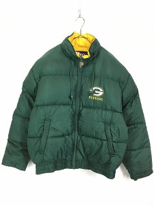 古着 90s NFL Green Bay Packers パッカーズ 2way ダウン ジャケット M 古着