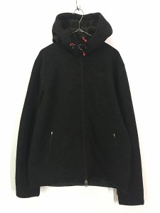 古着 TNF The North Face 裏地 フリース ウール ジャケット パーカー 黒 M 古着