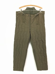 古着 00s ドイツ軍 ミリタリー キルティング ライナー オーバー パンツ ハイバック 56/58 美品!!