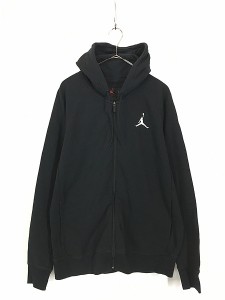 古着 JORDAN エア ジョーダン ジャンプマン ワンポイント スウェット ジップ パーカー L 古着