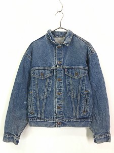 古着 80s USA製 Levi's 57514-0218 ロング ポケット デニム トラッカー ジャケット Gジャン XL