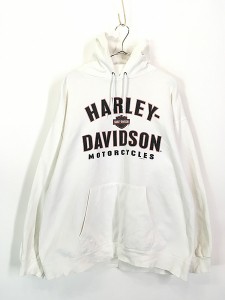 古着 00s HARLEY DAVIDSON 両面 BIG ロゴ スウェット パーカー L 古着