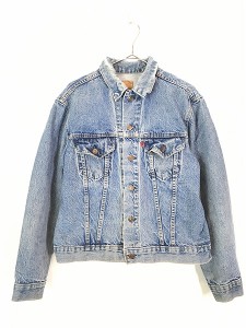 古着 80s USA製 Levi's 70505 4th ブランクタブ ブルー デニム ジャケット Gジャン 40位