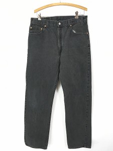 古着 90s Levi's 505-0290 スーパー ブラック デニム パンツ ジーンズ スリム W34 L31