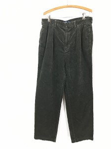 古着 Polo Ralph Lauren 「ANDREW PANTS」 太畝 コーデュロイ タック パンツ Dグレー W34 L32 古着