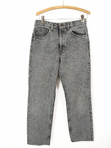 古着 90s USA製 Levi's 505-4861 ケミカル アシッド ブラック デニム パンツ ジーンズ スリム W31 L29