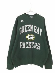 古着 90s USA製 NFL Green Bay Packers パッカーズ スウェット トレーナー XL 古着