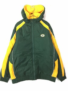 古着 NFL Green Bay Packers パッカーズ パデット ナイロン ジャケット パーカー L 古着