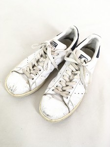 雑貨 古着 adidas STAN SMITH スタンスミス ローカット スニーカー シューズ 白×紺 25cm 古着