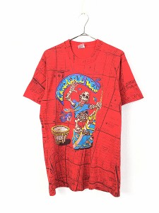 古着 90s USA製 Grateful Dead Madison Square Garden キングコング スカル オールオーバー ロック バンド Tシャツ L