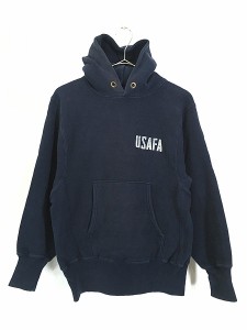 古着 70s USA製 Champion Reverse Weave 「USAFA」 ミリタリー リバース スウェット パーカー S