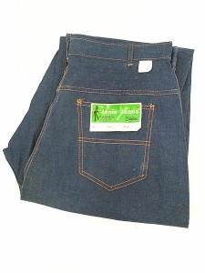 「Deadstock」 古着 60s Janie Jeans 真紺 ライトオンス デニム ランチ パンツ W34-35 L22