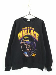 古着 90s USA製 Rusty Wallace レーシング スウェット トレーナー L 古着