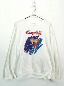 古着 80s Canada製 「Campbell's Kid」 キャンベル キッズ スープ キャラクター スウェット トレーナー L 古着