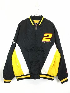 古着 90s Rusty Wallace レーシング パデット ナイロン スタジャン ジャケット L 古着