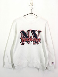 古着 90s USA製 MLB New York Yankees ヤンキース スウェット トレーナー M 古着