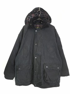 古着 90s 英国製 Mc Orvis BEDALE タイプ オイルド ワックス ジャケット コート フード完備 ブラック L