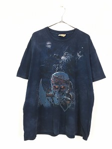 古着 00s THE MOUNTAIN スカル ドクロ パイレーツ タイダイ Tシャツ XL 古着