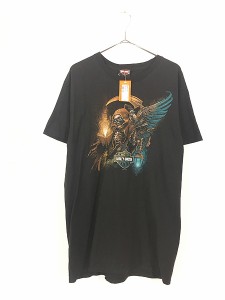 「Deadstock」 古着 HARLEY DAVIDSON スカル ウィング 死神 Tシャツ L 古着