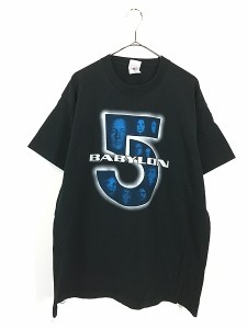 古着 90s USA製 Babylon 5 バビロン5 宇宙 SF TV ドラマ Tシャツ XL 古着