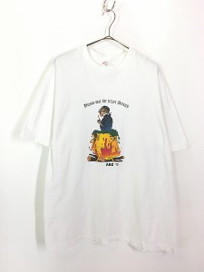 古着 90s 「Dieses war der letzte Streich」 毒 大鍋 絵本 アート Tシャツ XL 古着