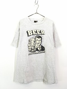 古着 90s USA製 「BEER」 缶 ビール アメコミ ポップ アート Tシャツ XL 古着