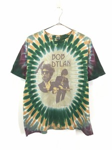 古着 00s BOB DYLAN フォト ブルース ロック タイダイ Tシャツ M 古着