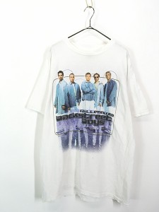 古着 00s Backstreet Boys 「into the millennium」 2000 Y2K ツアー ポップ ロック バンド Ｔシャツ L 古着