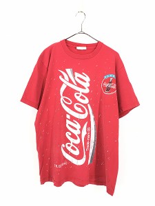 古着 90s USA製 Coca-Cola 缶 水滴 コーラ 企業 Tシャツ XL 古着