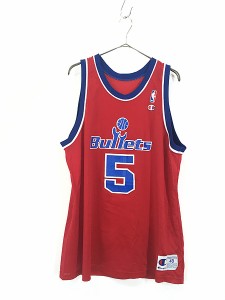 古着 90s USA製 Champion製 NBA Washington Bullets No5 「HOWARD」 メッシュ タンクトップ 48 古着