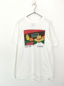 古着 90s USA製 ハイネケン コカコーラ マーケット アート Tシャツ L 古着