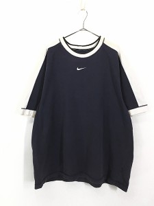 古着 NIKE センター スウォッシュ ロゴ ヘビー Tシャツ XXL 古着