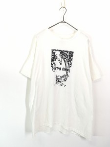 古着 00s Cheetah Chrome モノクロ グラフィック パンク ロック ミュージック Tシャツ XL 古着