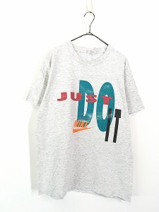 古着 90s USA製 NIKE 「JUST DO IT」 グラフィック Ｔシャツ L 古着