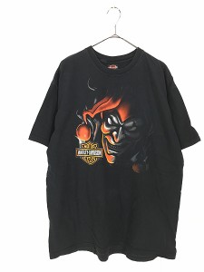 古着 HARLEY DAVIDSON BIG ピエロ 道化師 Capital City フォト Tシャツ XL 古着